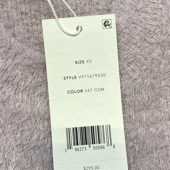 NEW VINCE Metallic Eyelash Pullover Sweater – Size XS – Orchid Stone Pink - Picture 3 of 10